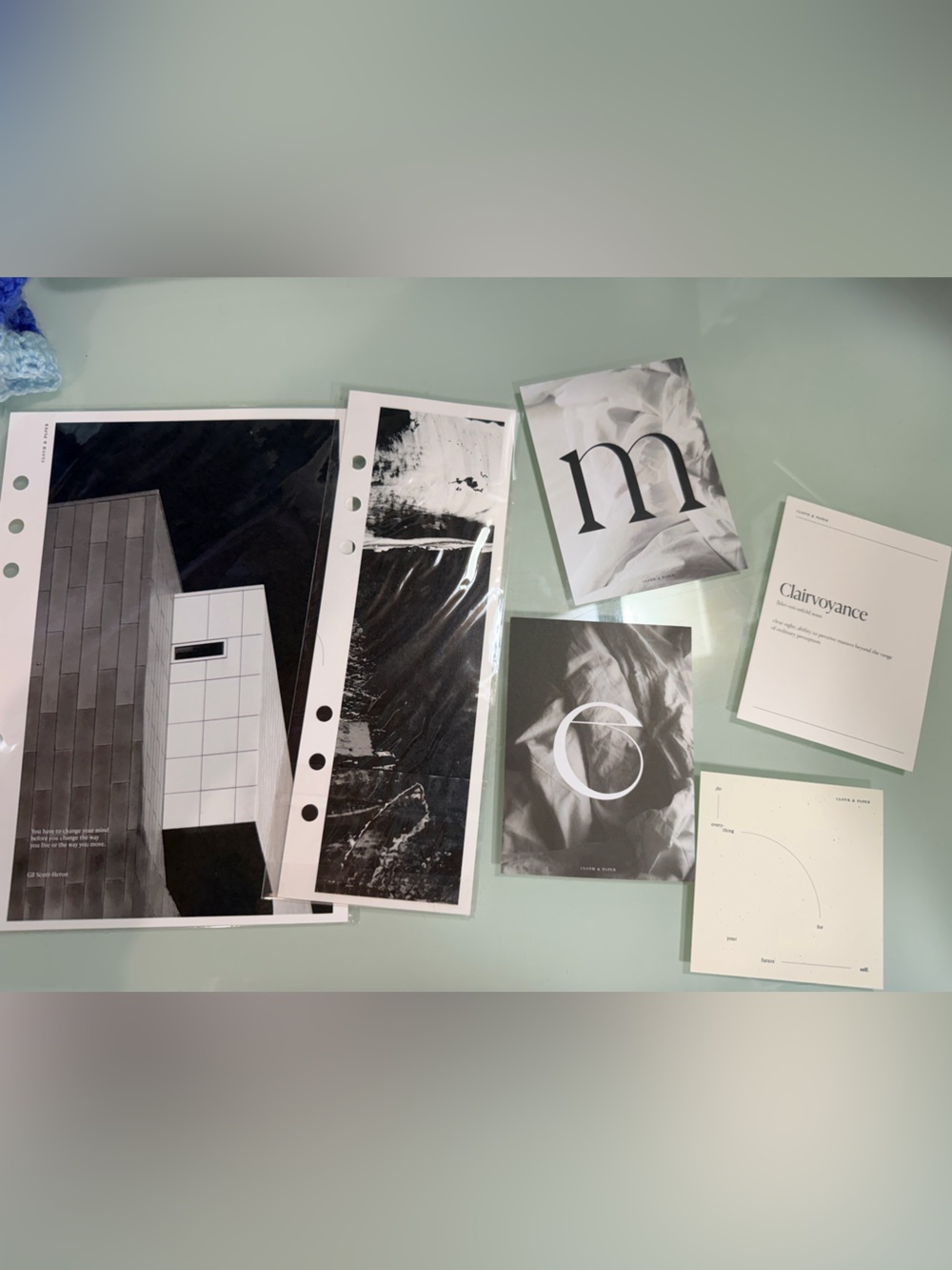 Minimalist Black & White Home Office Planner Set